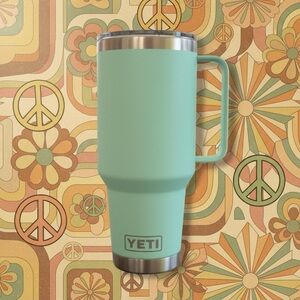 Yeti Seafoam Green Rambler Mug With Handle And Large MagSlider Lid 1.2 Litre
